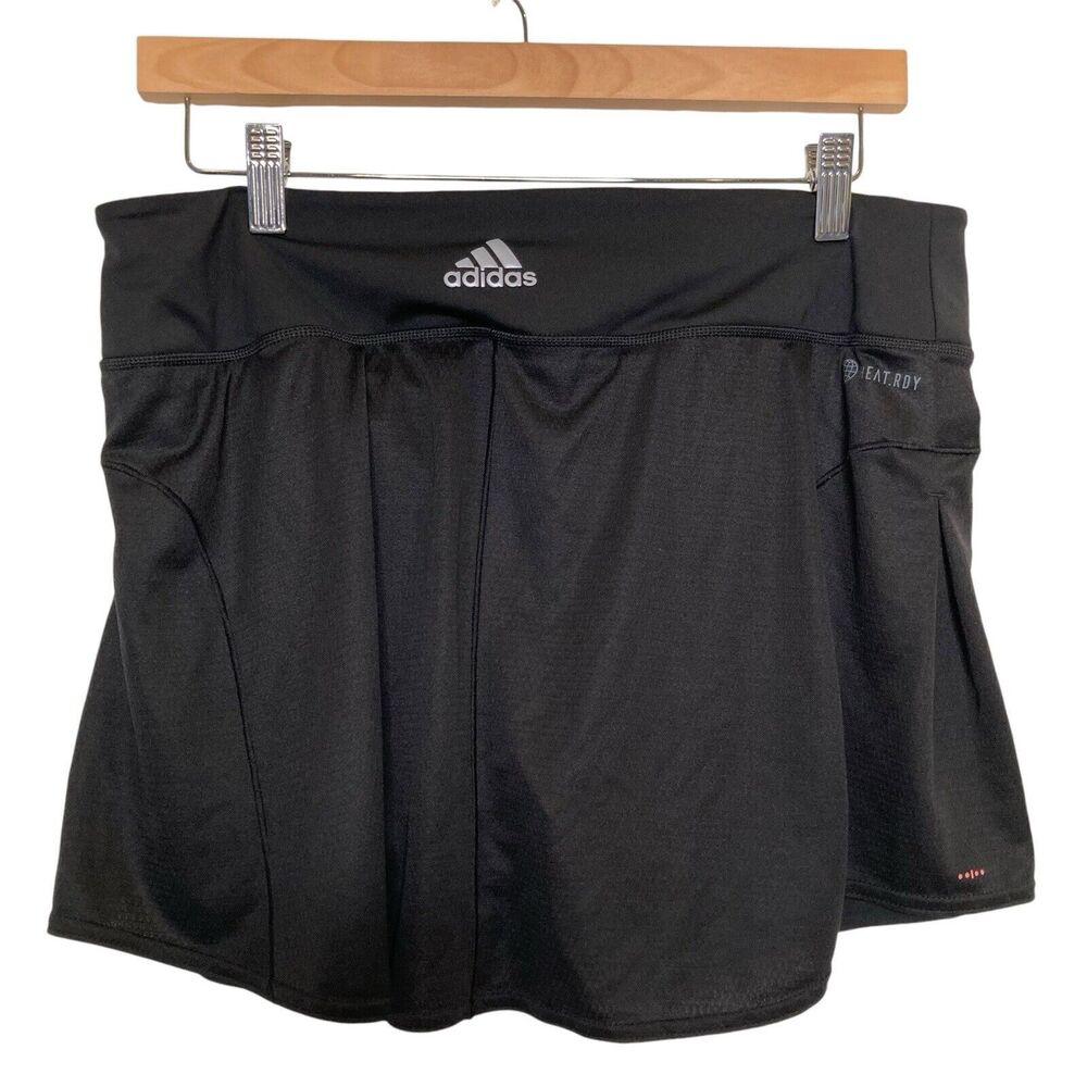 Adidas Skort Womens Large Black Heat Dry Tennis Golf Athletic Active Shorts